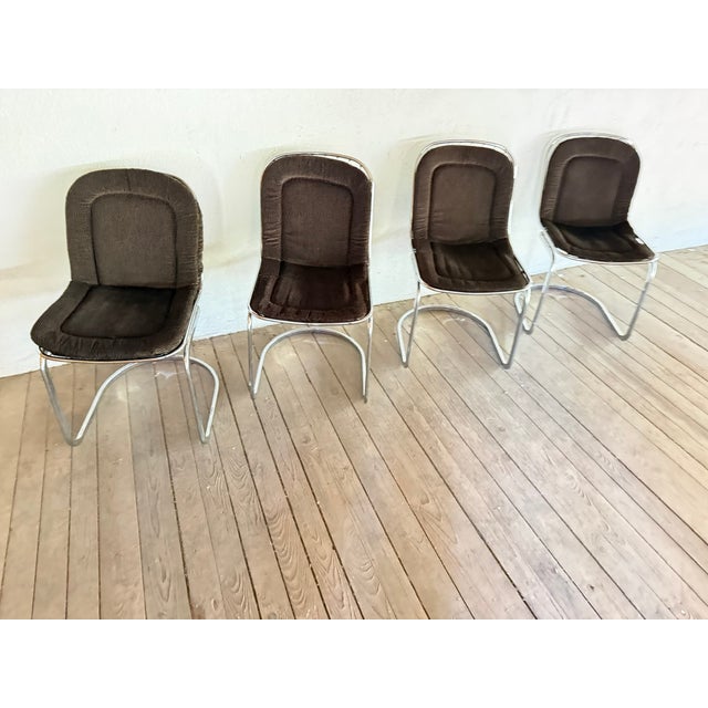 Vintage Dining Room Chairs attributed to Gastone Rinaldi, Italy, 1970s, Set of 4 For Sale - Image 6 of 18