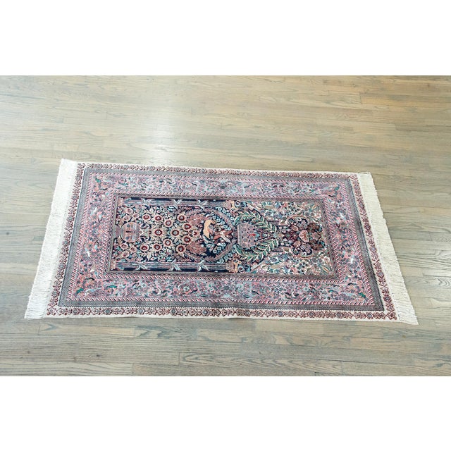 Vintage Silk Prayer Rug For Sale - Image 15 of 15