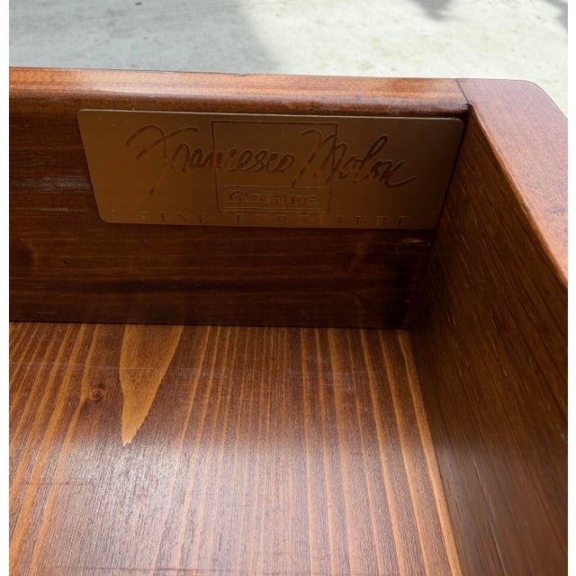 Brown 18c Style Francesco Molon for Giemme Fruitwood Inlaid Writing Table Desk For Sale - Image 8 of 8