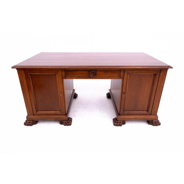 Vintage German Desk, 1930 For Sale - Image 9 of 9