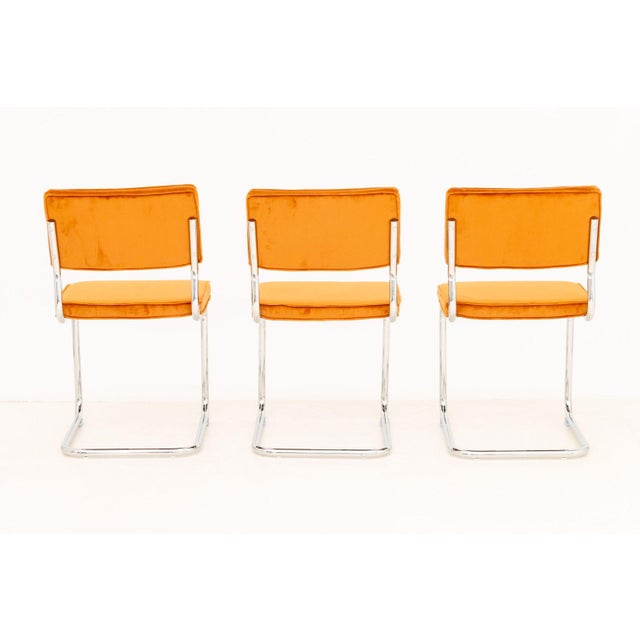 Knoll Style Velvet Upholstered Chairs, 6 For Sale - Image 11 of 11