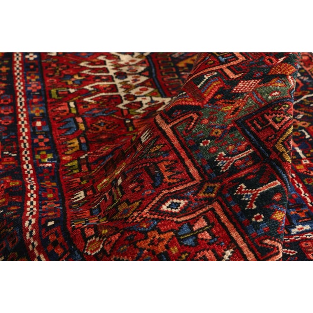 Vintage Persian Karaja Heriz Rug, 04'07 X 06'04 For Sale In Dallas - Image 6 of 10