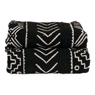 African Black and White Mud Cloth Textile / Blanket Mali For Sale