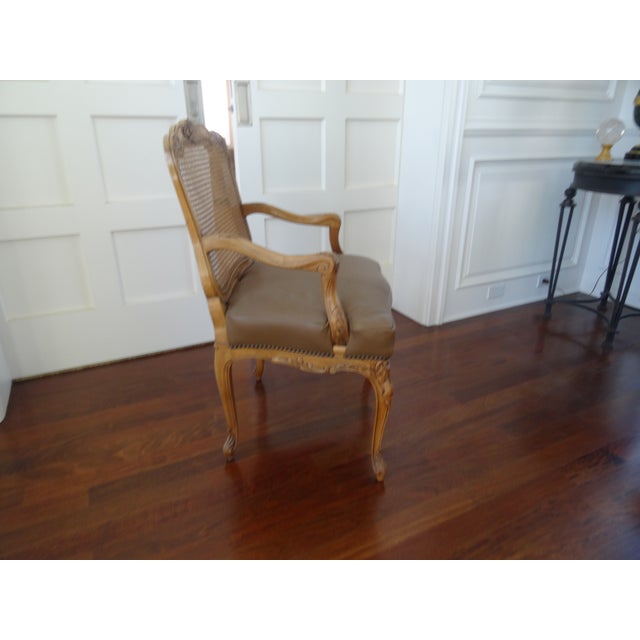 French Mid 20th Century Pair Louis XV Regency Style Chairs For Sale - Image 3 of 4