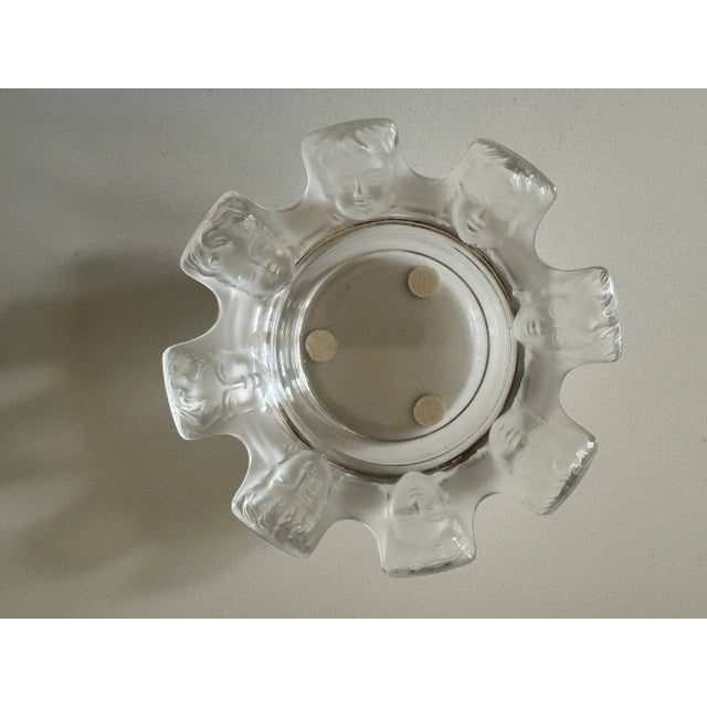 Art Deco 1990s Lalique French Art Deco Crystal Trinket Tray For Sale - Image 3 of 6