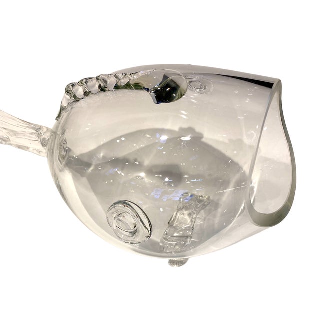 Transparent Large Mid-Century Modern Blenko-Style Glass Fish Sculpture For Sale - Image 8 of 8