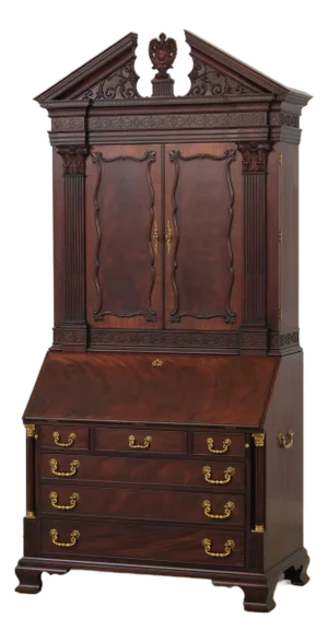 Henkel Harris Mahogany Chippendale Documents Secretary Desk