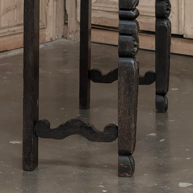 18th Century English Rustic Gothic Style Oak Console ~ Sofa Table For Sale - Image 11 of 18