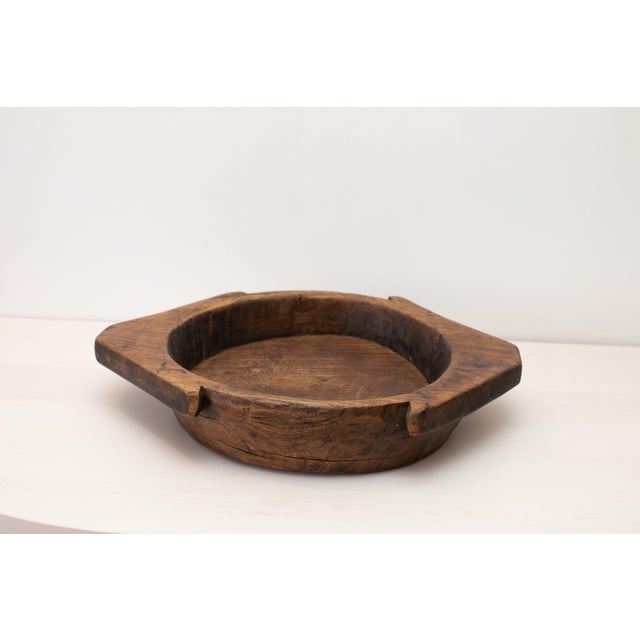 Contemporary Wooden Indian Parat Bowl For Sale - Image 3 of 7