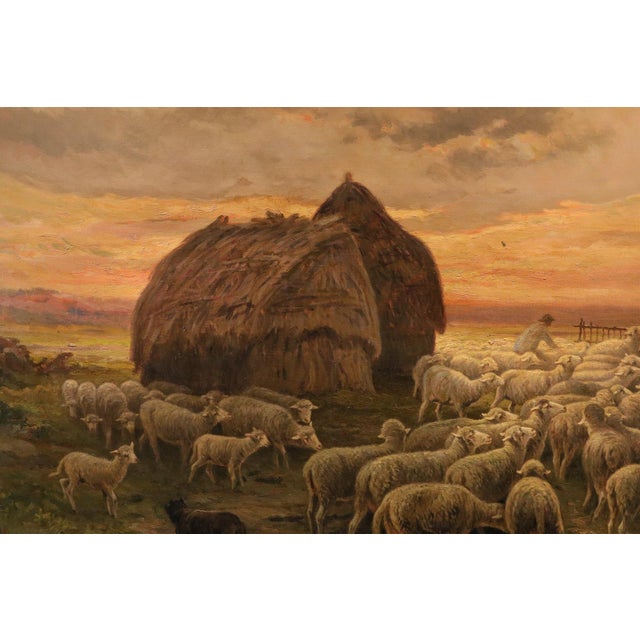 Charles Ferdinand Ceramano, Landscape, 1897, Oil on Canvas For Sale - Image 8 of 12