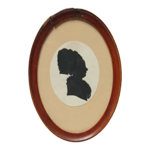 Eighteenth Century American Antique Framed "Lady" Silhouette