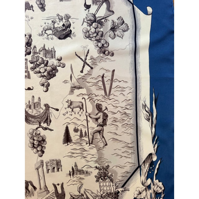 Hermès La France 1959 Silk Scarf Designed by Françoise De La Perriere For Sale In New York - Image 6 of 12