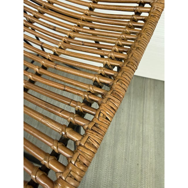 Palecek Hermosa Rattan in/Outdoor Bar Stools, Set of Three For Sale - Image 11 of 12