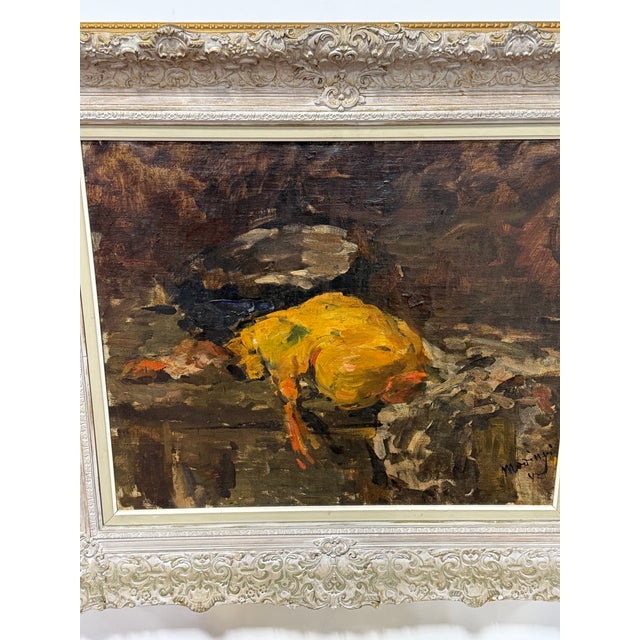 1940s Odon Morinyi (Hungarian, 1877-1958), Impressionist Still Life With Duck, 1942 For Sale - Image 5 of 13