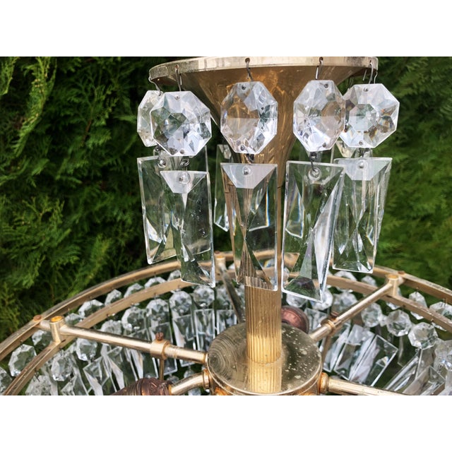 Cut Crystal Chandelier, 1970s For Sale - Image 12 of 18