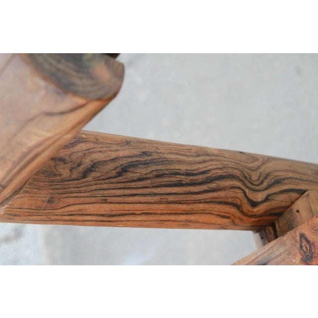 Pair of Wood Adirondack Style Garden Arm Chairs For Sale - Image 10 of 12