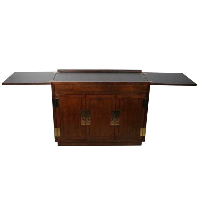 Campaign Campaign Style Dry Bar by Heneredon C. 1970/90's For Sale - Image 3 of 14