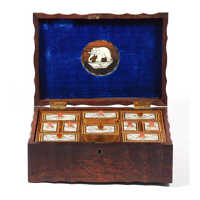 Indian 19th C. Anglo-Ceylon Sewing Box, Coromandel Wood For Sale - Image 3 of 6