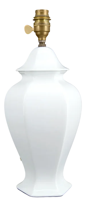 White Porcelain Lamp, France, 1950s-1960s