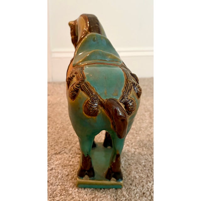 Chinese 1970s Chinese Tang Dynasty Style Glazed Horse Figurine For Sale - Image 3 of 6