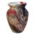Vintage Marbled Porcelain Bud Vase in the Style of Nemadji or Ozark Pottery, Swirl Glaze Ceramic Vessel For Sale