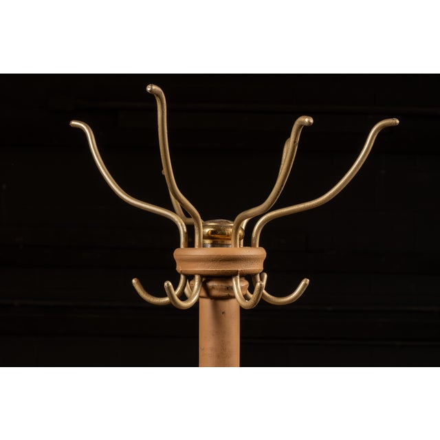 Art Nouveau Antique Metal Coat Rack in Brown For Sale - Image 3 of 6