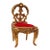 Vintage Brass Miniature Chair Pocket Watch Holder | Red Velvet For Sale
