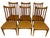 Mid-Century Modern Set of 6 Vintage Mid-Century Modern Slat-Back Dining Chairs With Upholstered Seats For Sale - Image 3 of 10