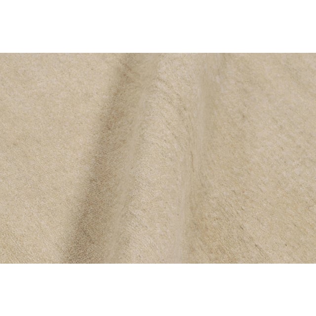 Textile Rug & Kilim’s Oversized Contemporary Textural Solid Rug in Beige Tones - 11x18 For Sale - Image 7 of 8