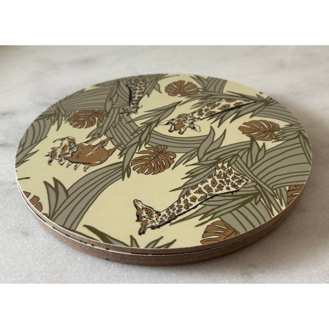 Set of 4 Boxed Set of Placemats From Giraffe Manor For Sale - Image 4 of 8