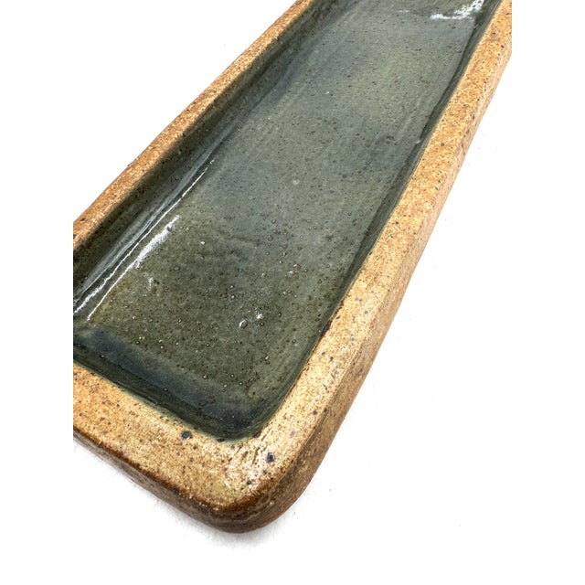 Large Stoneware Barbara Delfosse Platter by Pierre Digan, La Borne, France, 1970s For Sale - Image 3 of 8
