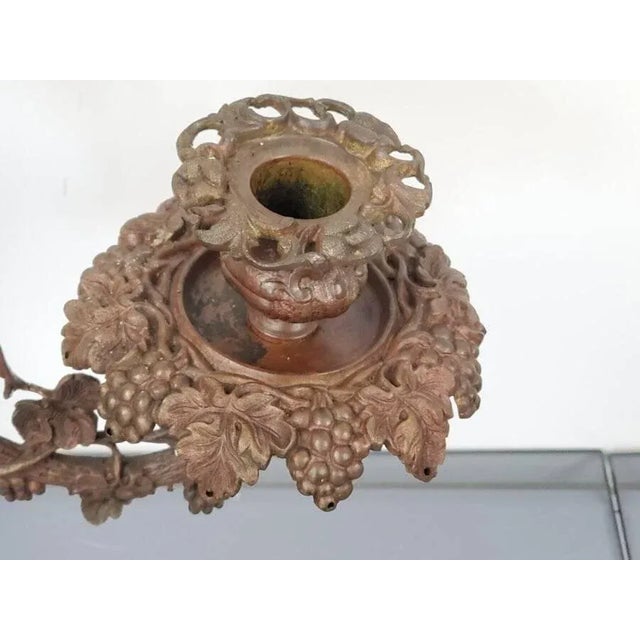 19th Century American Bronze Grape Vines/ Tree Candelabra For Sale - Image 10 of 13
