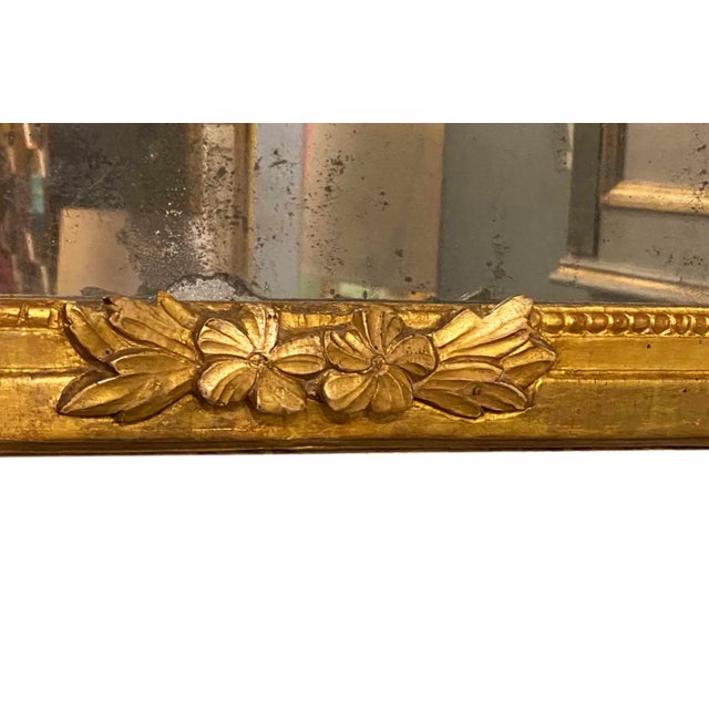 Louis XVI Period Gilt Wood and Polychrome Provincial Mirror For Sale In Dallas - Image 6 of 9