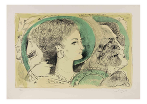 Mario Russo, Lady, 1969, Lithograph on Paper