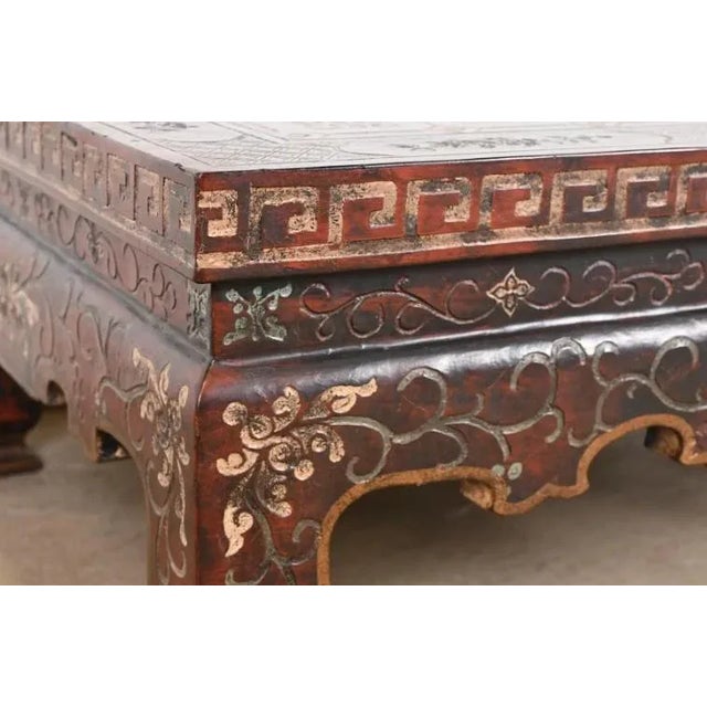 Baker Furniture Chinoiserie Coromandel Coffee Table For Sale - Image 9 of 12