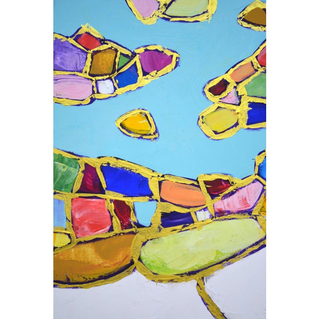 Early 21st Century Gold All Around. Modern Original Hand Painting. For Sale - Image 4 of 11