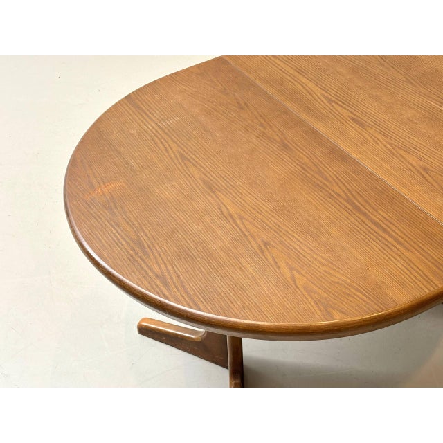 Extendable Oval Dining Table in Oak, 1970s For Sale - Image 9 of 17