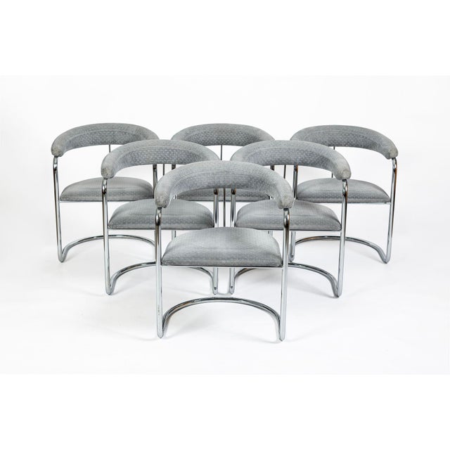 Set of 6 Mid-Century Modern Ss33 Chrome Dining Chairs by Anton Lorenz for Thonet, 1970s For Sale - Image 18 of 18