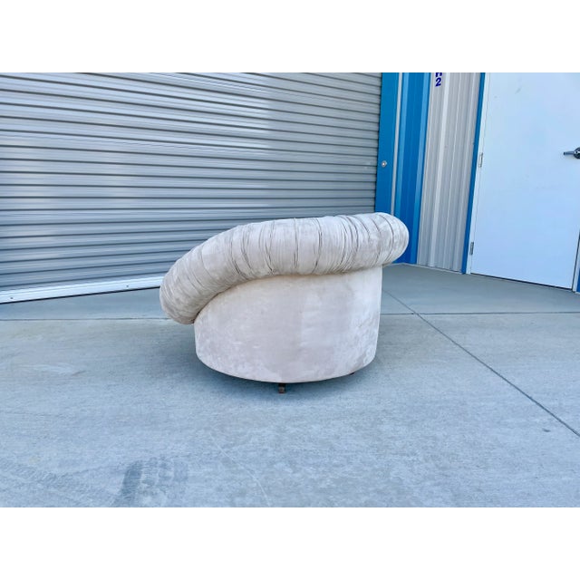Gray Vintage "Cloud" Swivel Chair For Sale - Image 8 of 13
