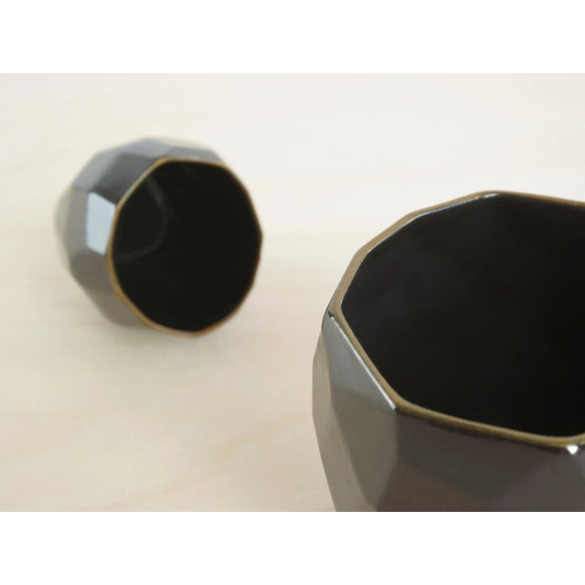 Not Yet Made - Made To Order Black Poligon Vase from Studio Lorier For Sale - Image 5 of 6