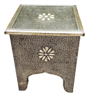 Handcrafted Moroccan Metal Accent Table