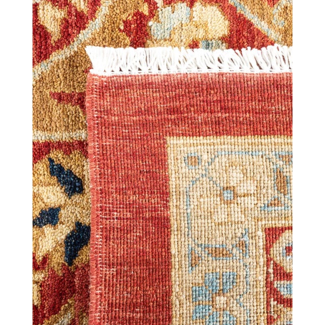 2000 - 2009 Eclectic, One-of-a-Kind Hand-Knotted Area Rug - Orange, 12' 1" x 18' 1" For Sale - Image 5 of 8