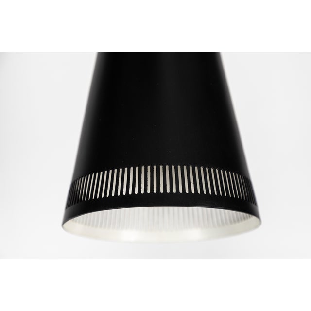 1950s 1950s Mauri Almari Perforated Black Metal Pendant for Idman Oy Finland For Sale - Image 5 of 12