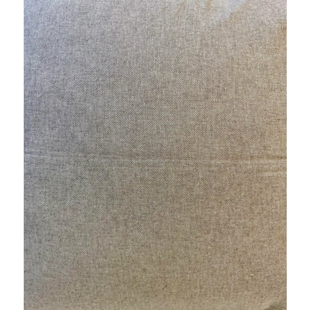 20” Square Pillow With a Purple and Orange Watercolor-Like Floral Print - Made in U K For Sale - Image 10 of 12