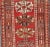 Red background antique Kazak runner with seven medallions and tribal design, rug g-1204, country of origin / type:...