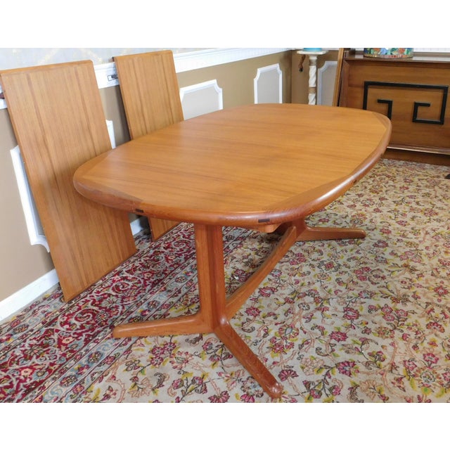 1970s Dyrlund Danish Modern Teak Oval Dining Table | Chairish