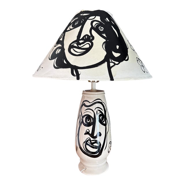 1970s Peter Keil Original Abstract Lamp and Shade Painting For Sale