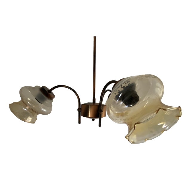Vintage Three-Light Chandelier by Kaj Dol Pri Hrastniku, Slovenia, 1990s For Sale