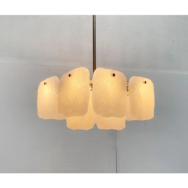 Mid-Century Metal and Glass Model Bernstein Chandelier from Kalmar For Sale - Image 14 of 18