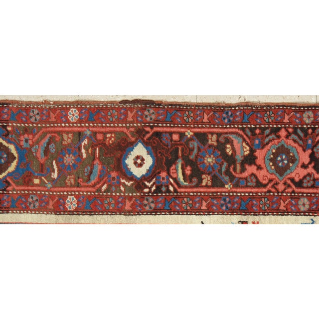 Traditional Antique Persian Bakhshaish Carpet, Handmade Wool Oriental Rug, Ivory Light Blue For Sale - Image 3 of 11